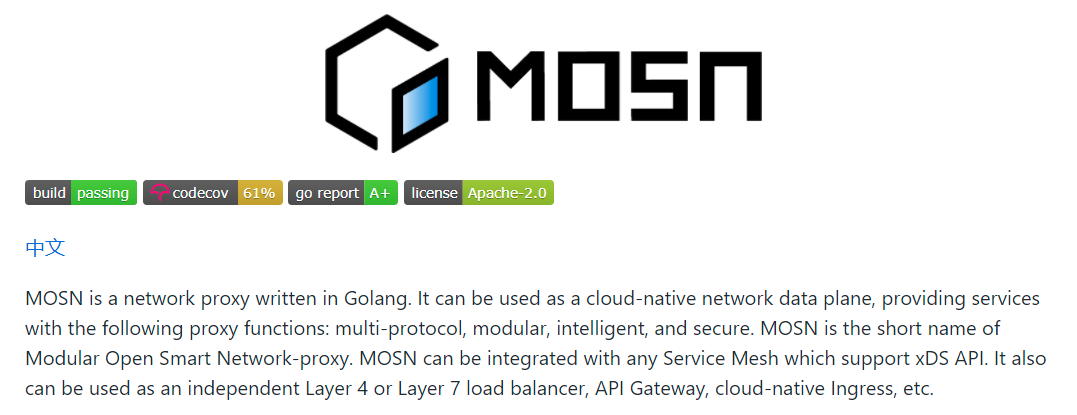 Mosn cloud native load balancer features